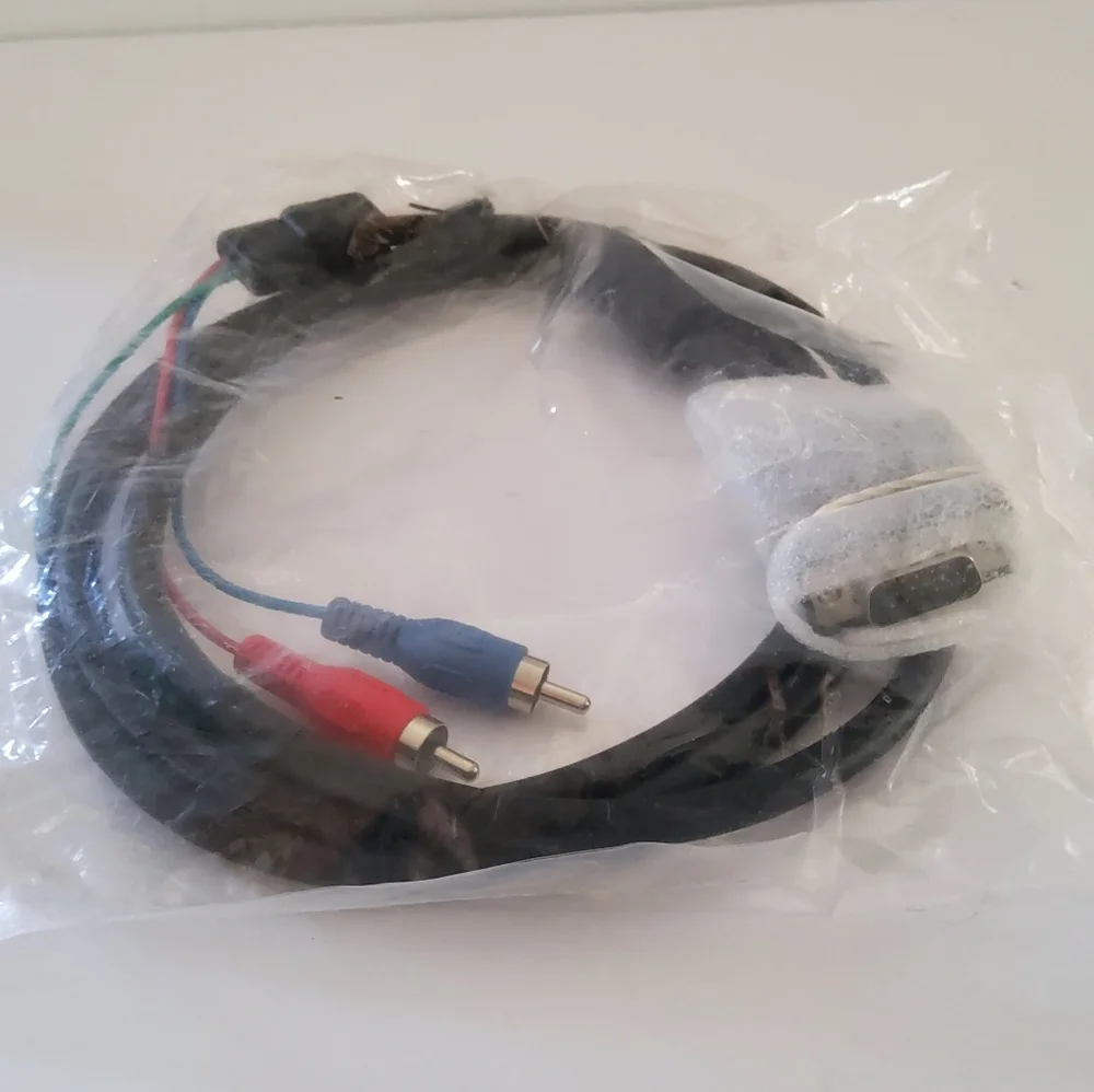 VGA to 3-RCA RGB Component Video Cable For TV Monitor Projector 5 ft